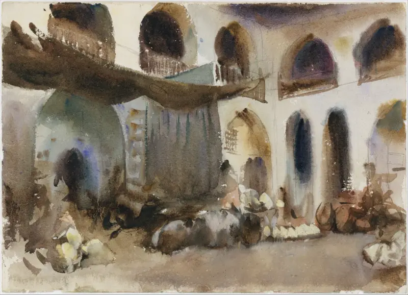 Plac targowy, John Singer Sargent