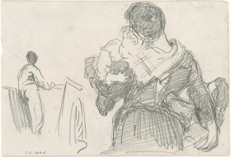 Mother and Child (recto) av John Singer Sargent
