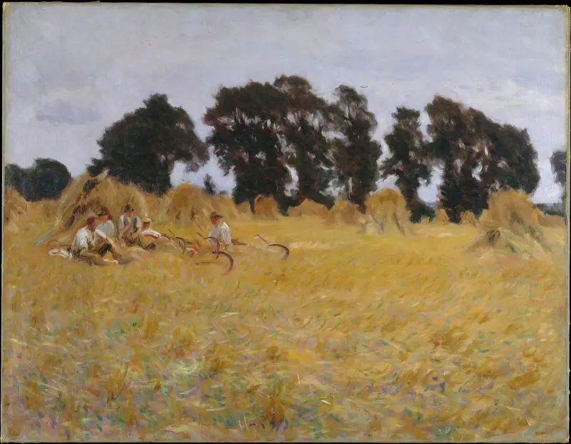 Schnitter ruhen auf einem Weizenfeld von John Singer Sargent