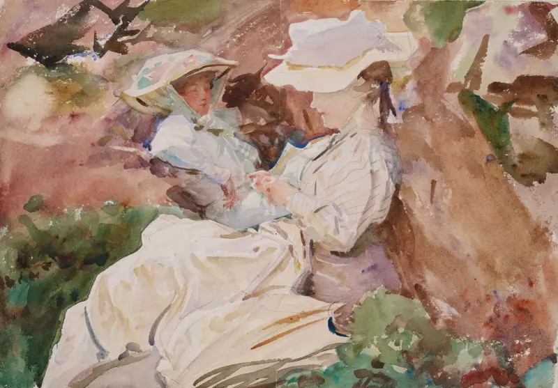 Simplon – Mrs Barnard och hennes dotter Dorothy av John Singer Sargent