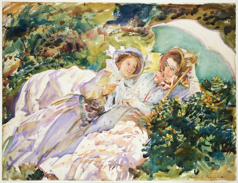 Simplonský průsmyk; Škádlění, John Singer Sargent