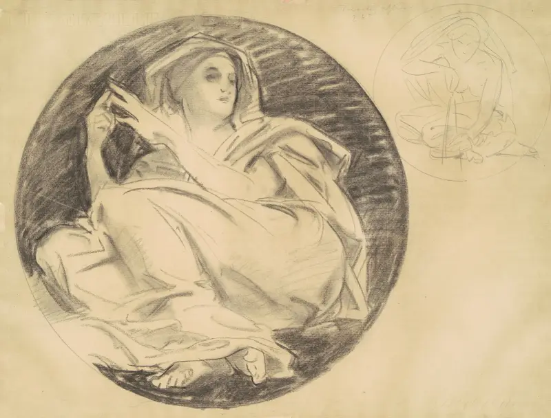 Studies for ‘Astronomy’ av John Singer Sargent