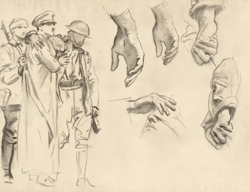 Studies for ‘Gassed’ VI av John Singer Sargent