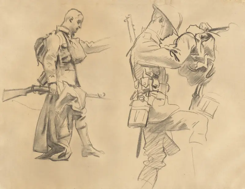 Studia do „Gassed” (recto), John Singer Sargent