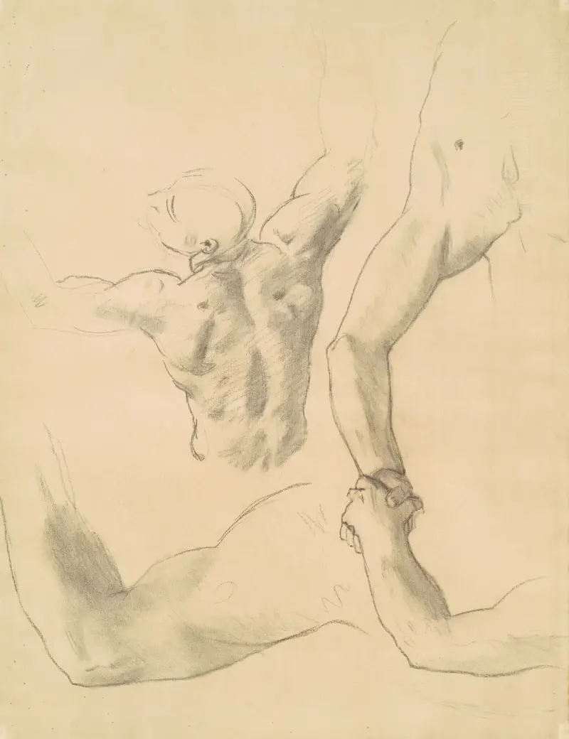 Studies for ‘Two Classical Male Figures Wrestling’ av John Singer Sargent