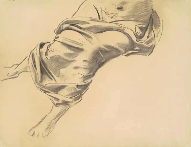 Studie einer drapierten Figur von John Singer Sargent
