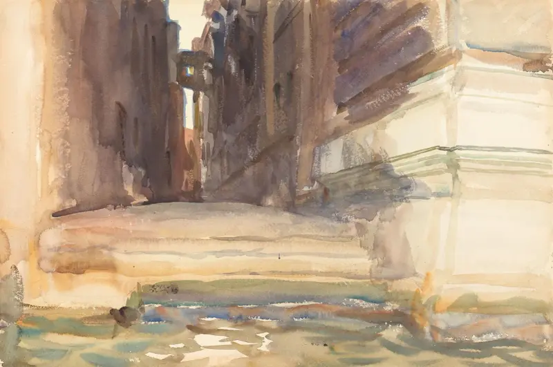 Calle della Rosa med Monte di Pietà, Venedig av John Singer Sargent