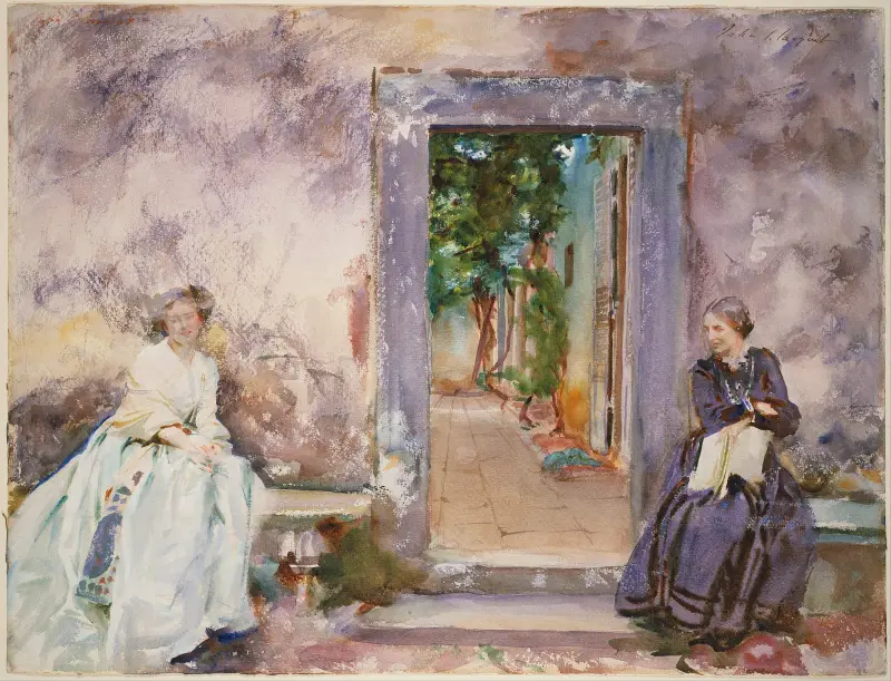 The Garden Wall av John Singer Sargent