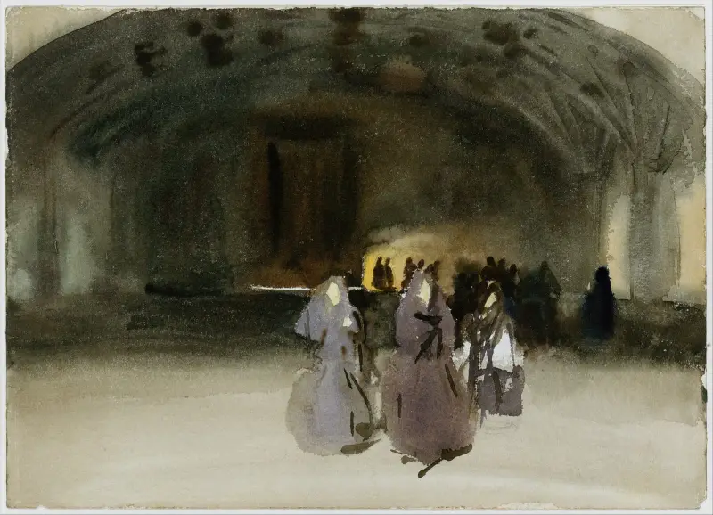 Sich nähernde Frauen von John Singer Sargent