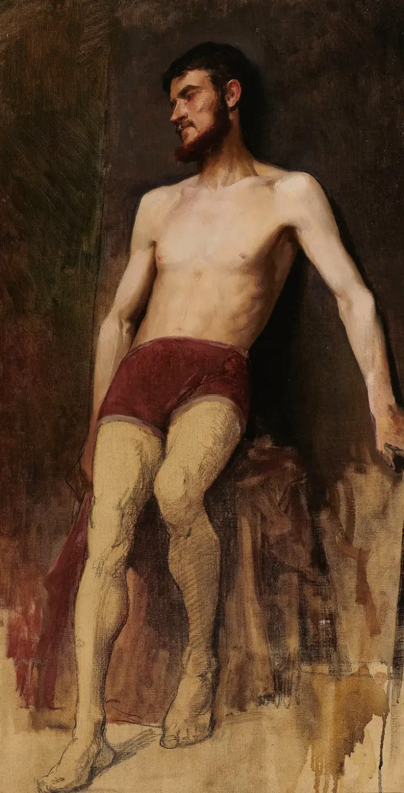 Studie av manlig nakenfigur, 1885 – nr 2 av Anna Bilińska-Bohdanowicz