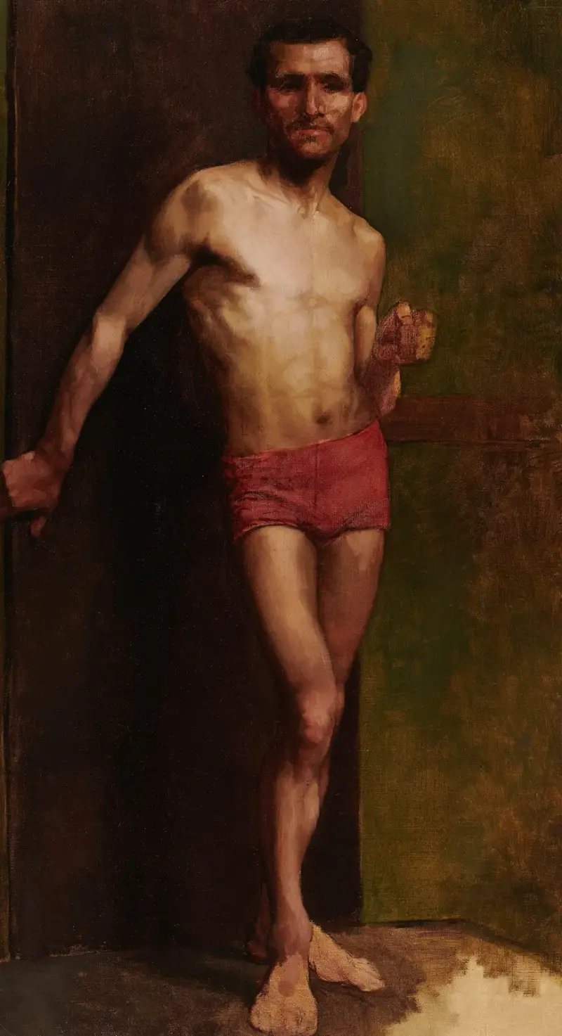 Studie av manlig nakenfigur, 1885 – nr 1 av Anna Bilińska-Bohdanowicz