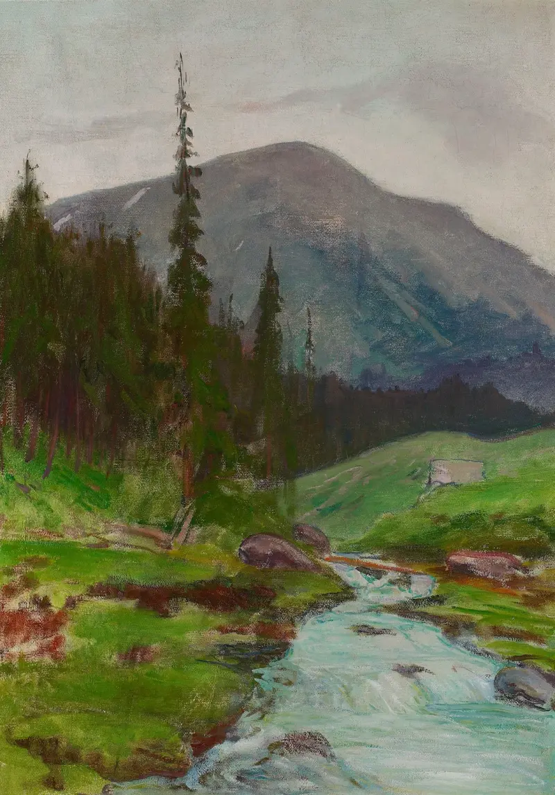 Mountain landscape, 1903 av Władysław Ślewiński