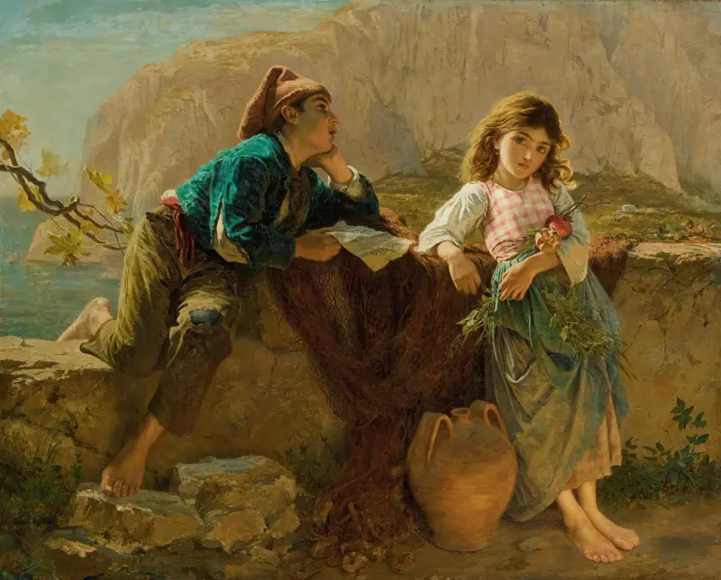 Fisherman’s children, Capri av Sophie Anderson