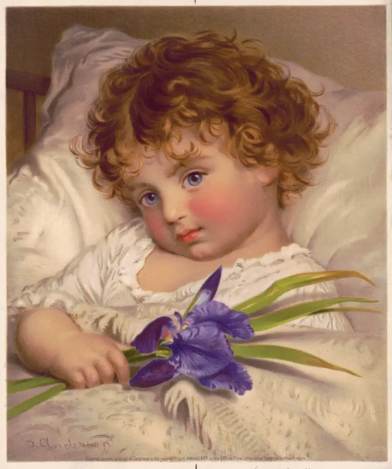 Idols of our home. No. 1 Prattling primrose av Sophie Anderson