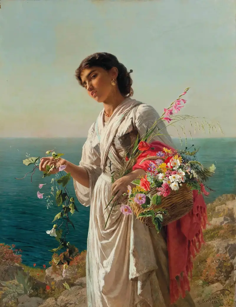 Blomsterflickan, Capri av Sophie Anderson