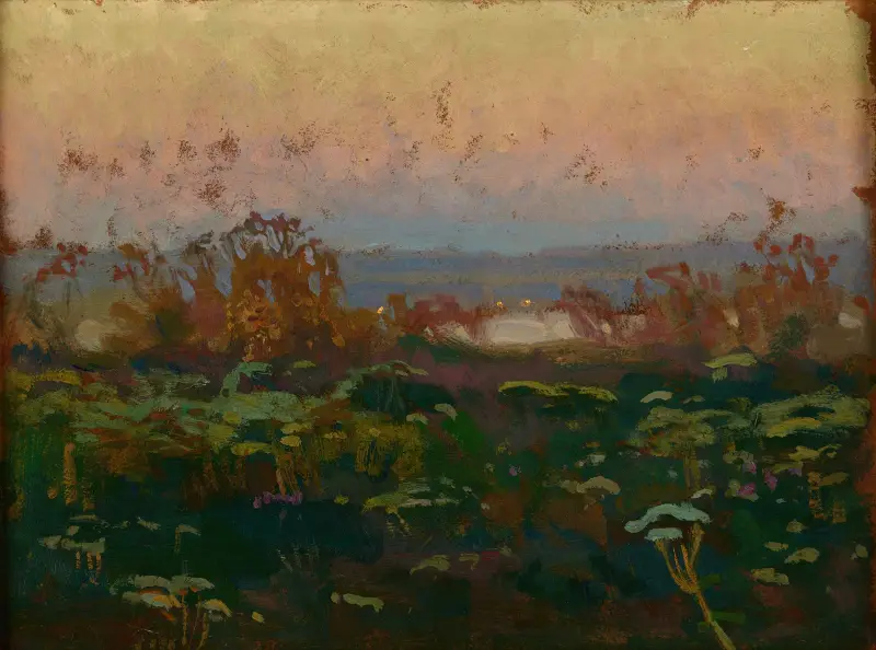 Abenddämmerung am Dnepr von Jan Stanisławski