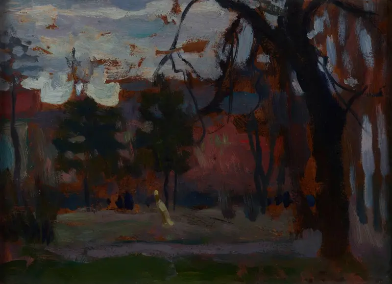 Planty-Park im Frühling von Jan Stanisławski