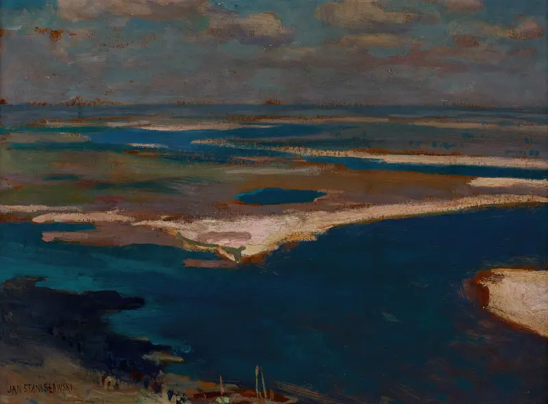 Der Dnjepr in Blau von Jan Stanisławski