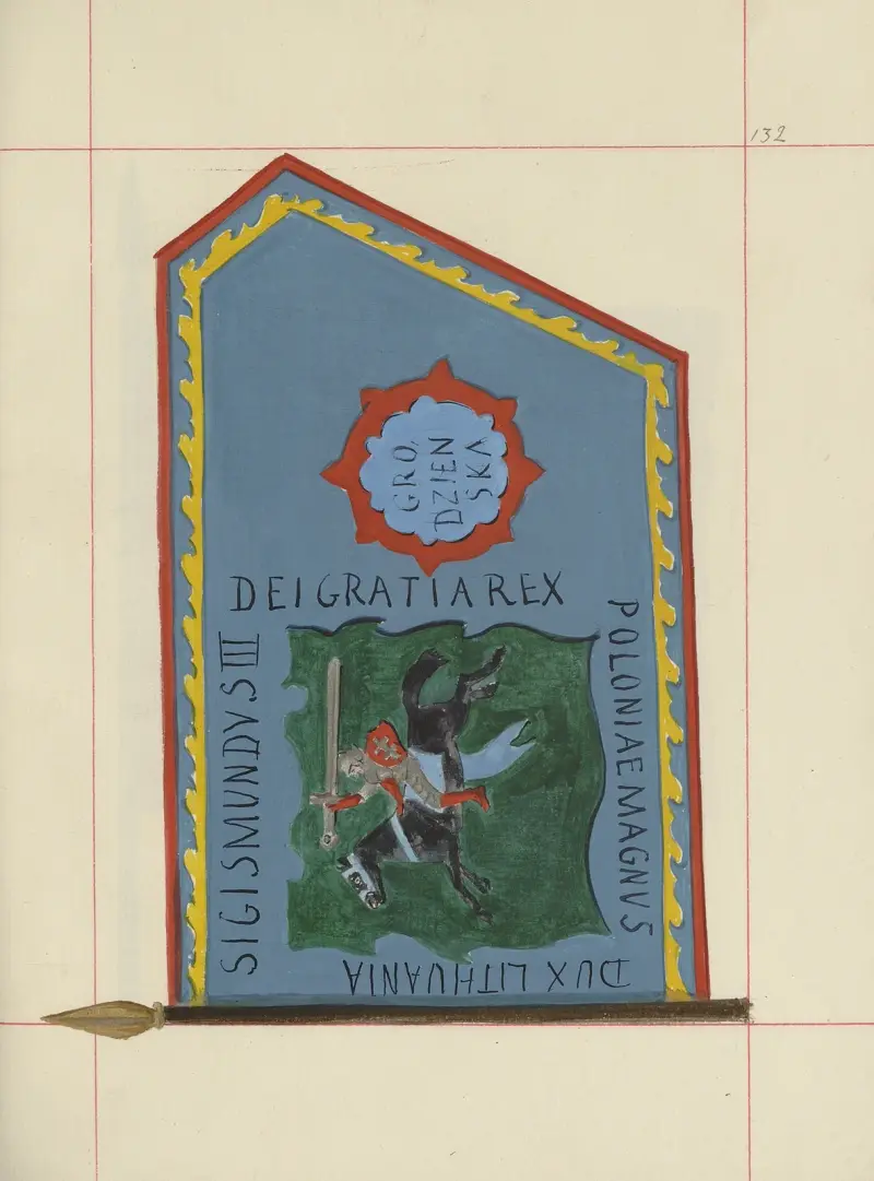 Anfalls- och försvarsvapen i Polen, vol. 4, släta bälten, prydnader, fanor och standar, pl. 114 av Boleslaw Starzyński