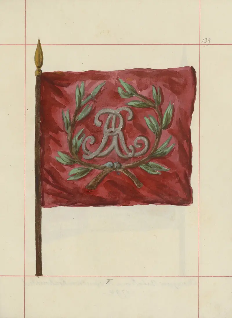 Anfalls- och försvarsvapen i Polen, vol. 4, släta bälten, prydnader, fanor och standar, pl. 120 av Boleslaw Starzyński