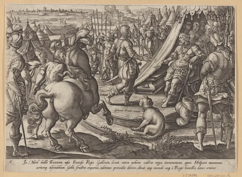 Giovanni de' Medici inför Frans I av Jan van der Straet (Stradanus)