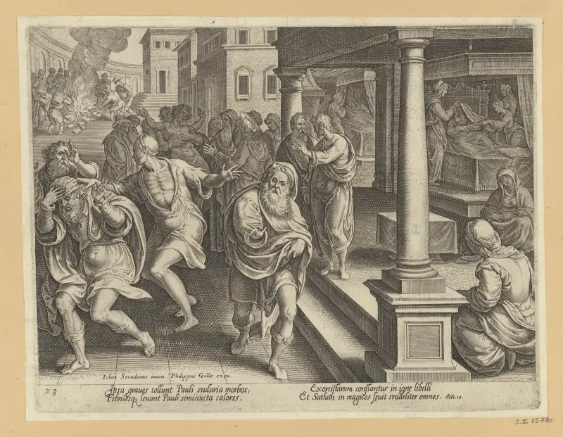 Paulus und die Exorzisten in Ephesus von Jan van der Straet (Stradanus)
