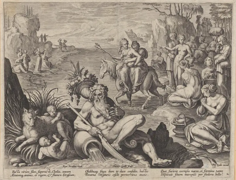 Cloelias bortrövande av Jan van der Straet (Stradanus)