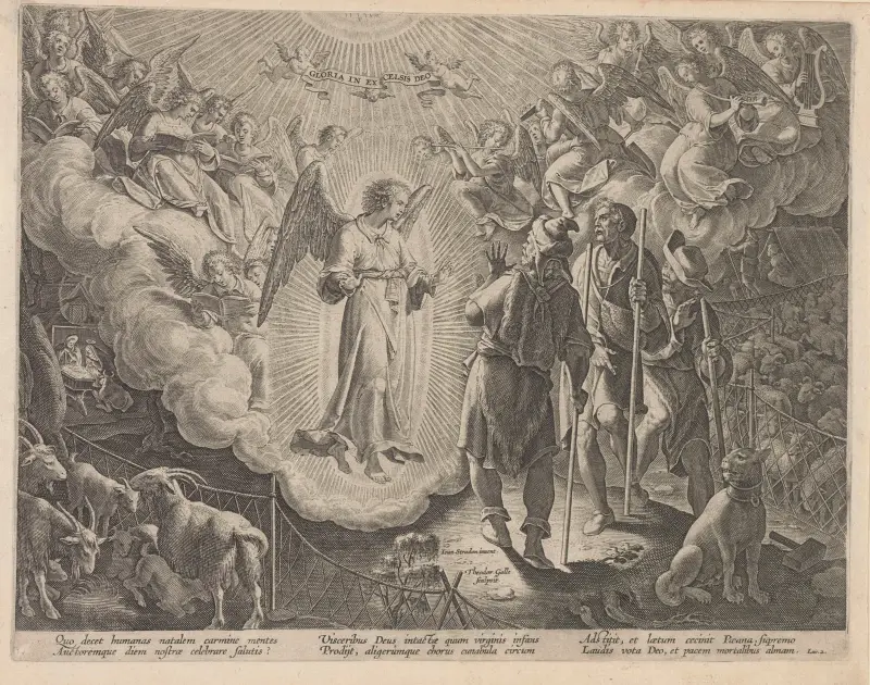 The Annunciation to the Shepherds av Jan van der Straet (Stradanus)