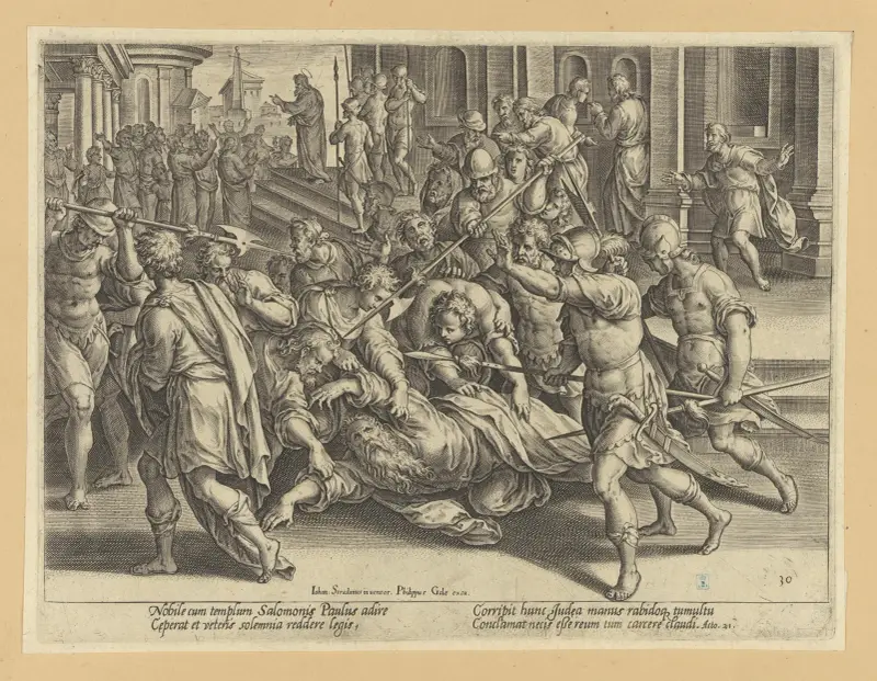 Paulus gripande av Jan van der Straet (Stradanus)