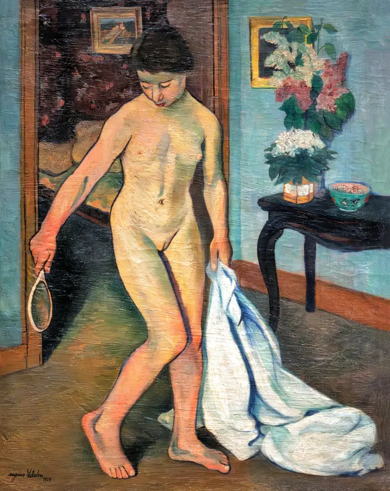 Nu au miroir av Suzanne Valadon