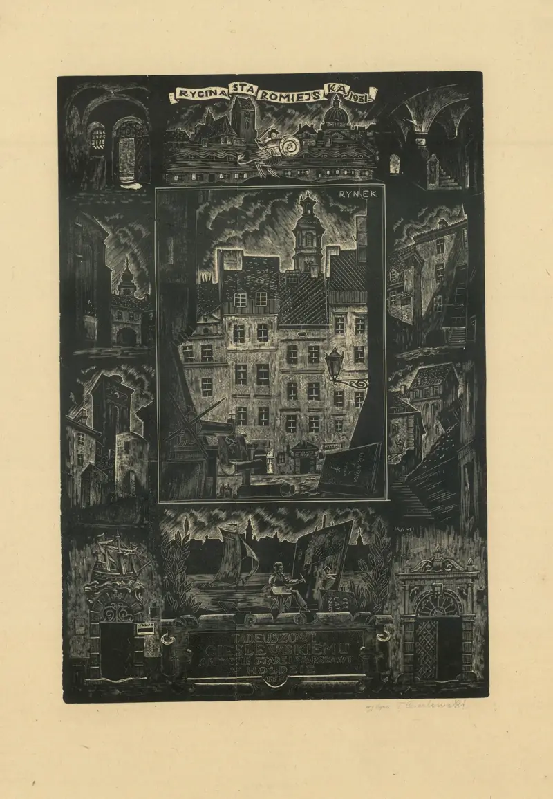 Rycina Staromiejska 1931 av Tadeusz Cieślewski