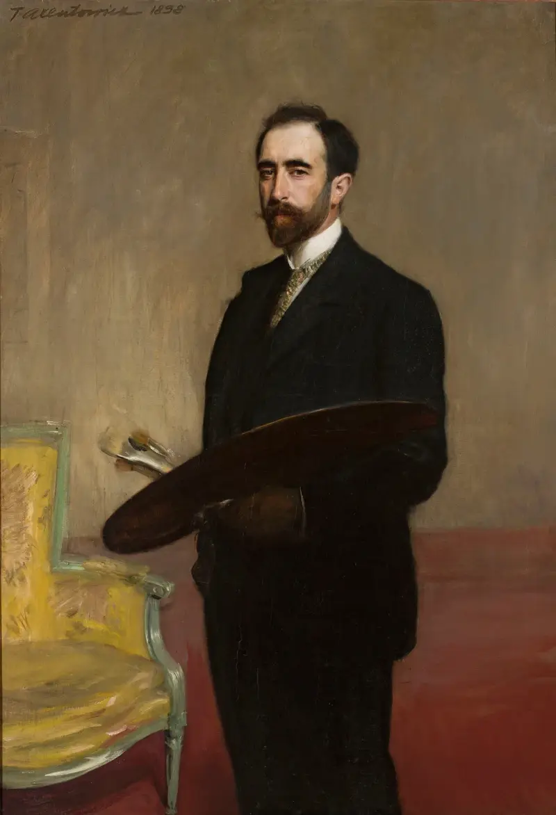 Selbstporträt mit Palette von Teodor Axentowicz