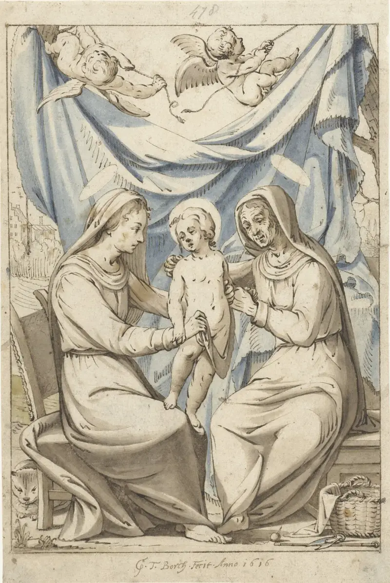 Jungfru Maria med barnet och den heliga Anna av Gerard ter Borch