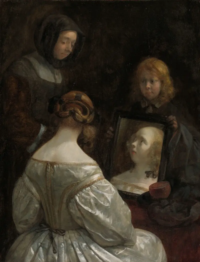 Žena u zrcadla, Gerard ter Borch