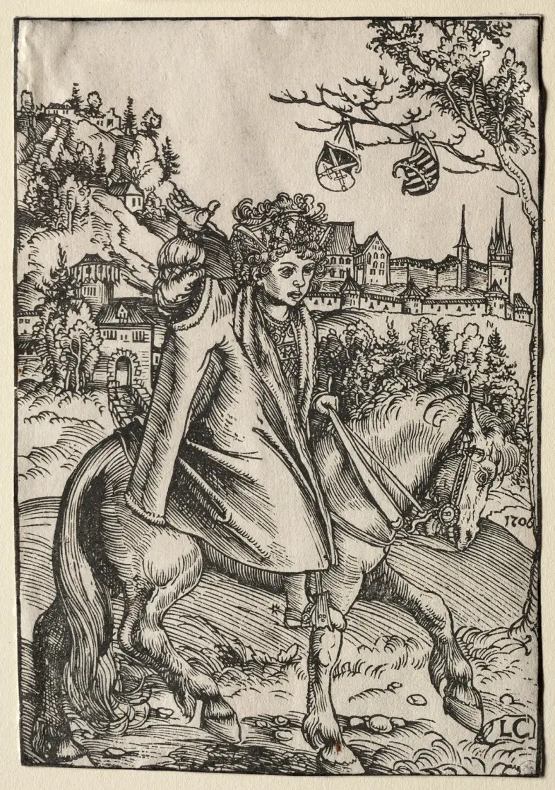 Knabe zu Pferd von Lucas Cranach the Elder
