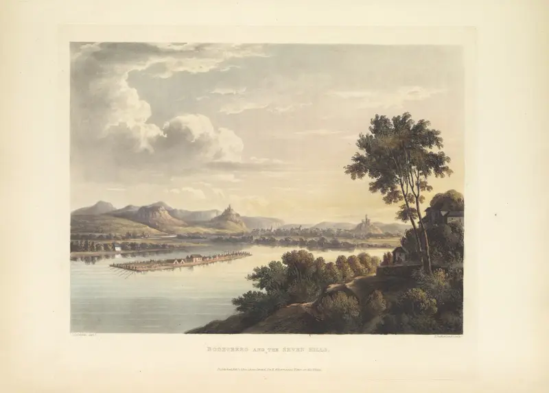 Bodesberg and the Seven Hills av Christian Georg Schütz the elder