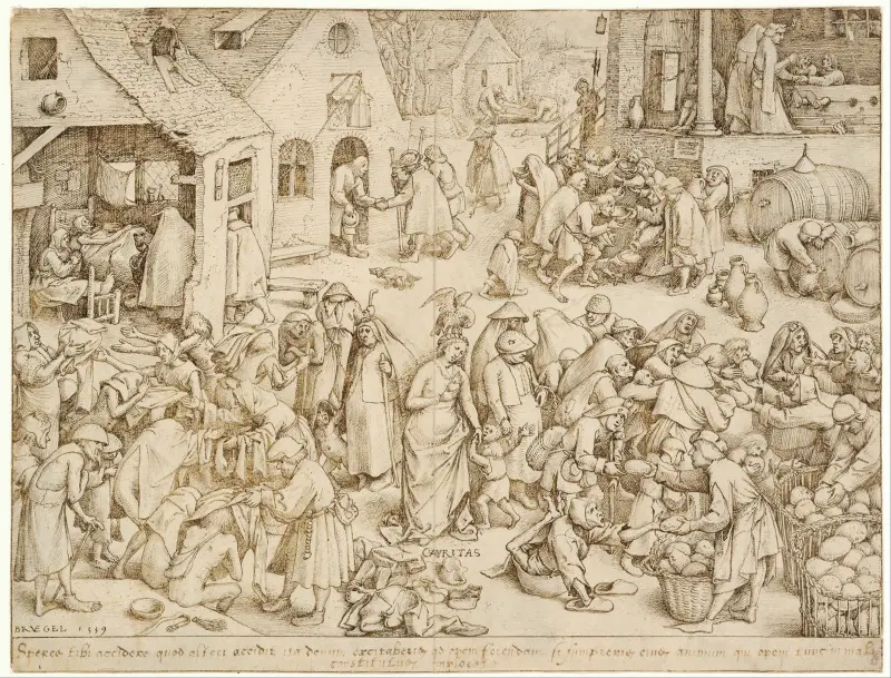 Caritas (Barmherzigkeit) von Pieter Bruegel The Elder