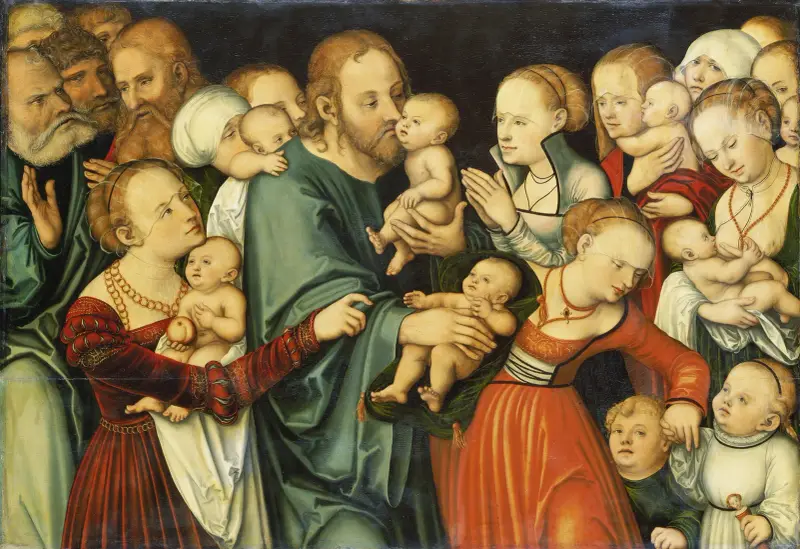 Chrystus błogosławiący dzieci, 1535, Lucas Cranach the Elder