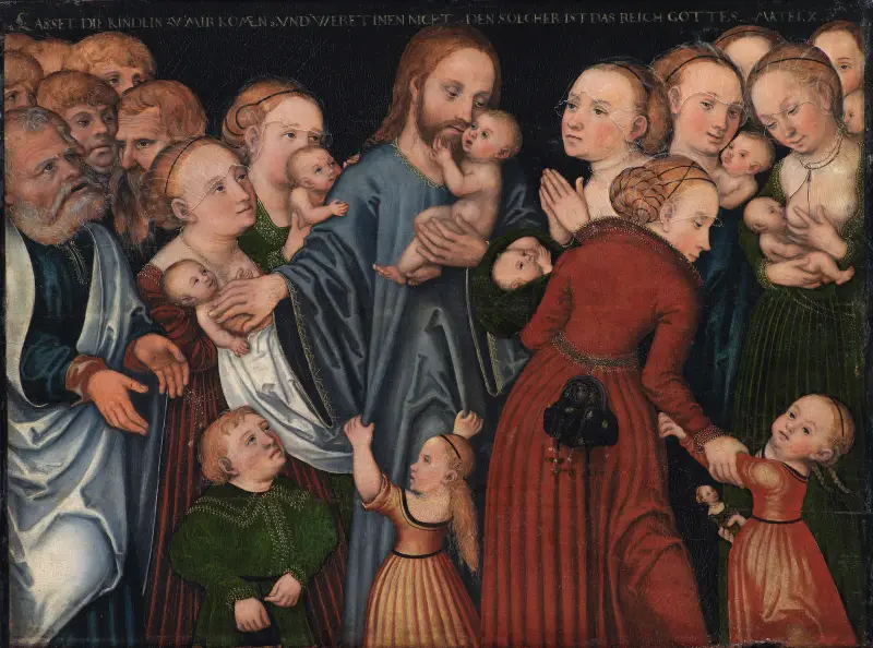 Christus segnet die Kinder, 1537 von Lucas Cranach the Elder