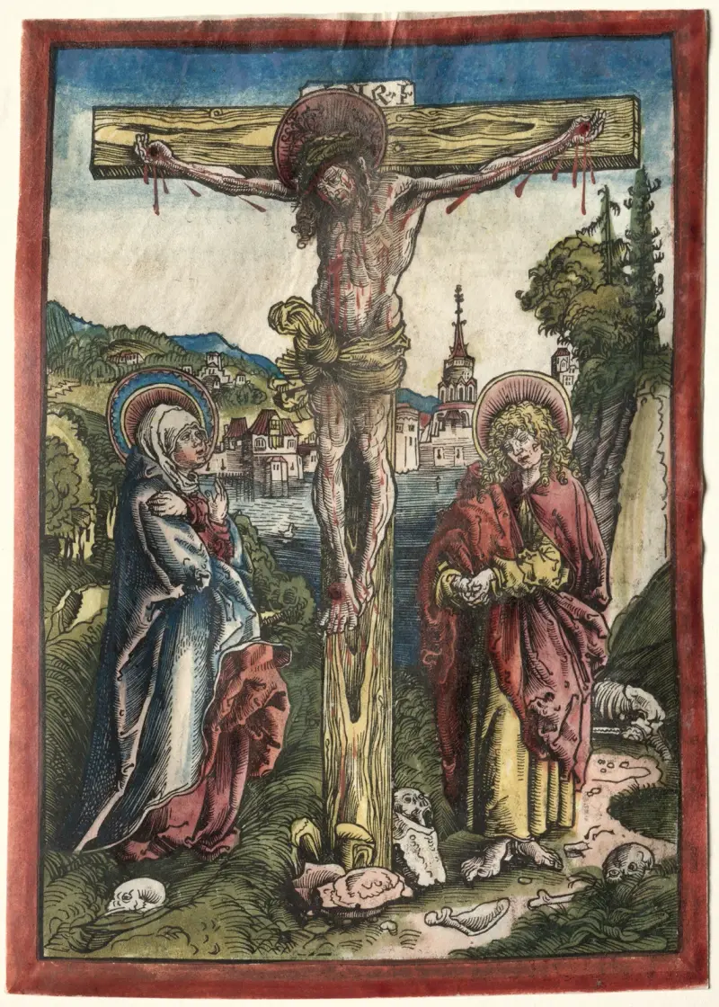 Christus am Kreuz zwischen Maria und Johannes von Lucas Cranach the Elder