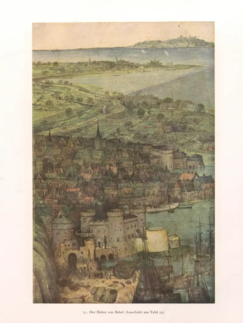 Der Hafen von Babel von Pieter Bruegel The Elder