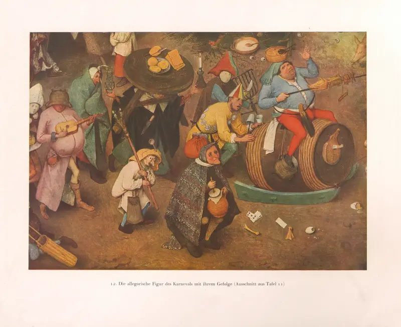 Die allegorische Figur des Karnevals mit ihrem Gefolge von Pieter Bruegel The Elder