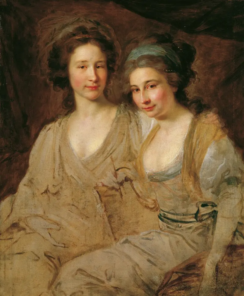 Grevinnorna Caroline och Zoë Thomatis av Johann Baptist von Lampi the Elder