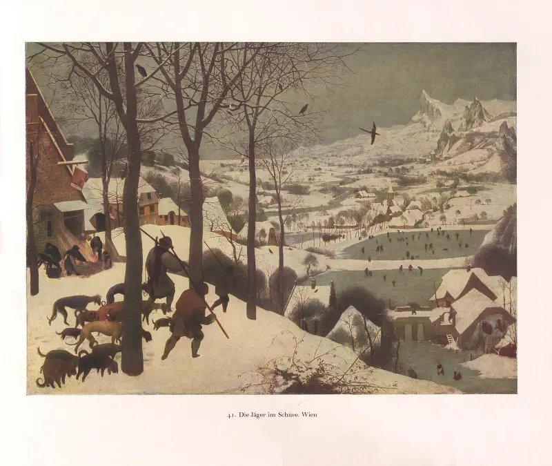 Die Jäger im Schnee – nr 2 av Pieter Bruegel The Elder
