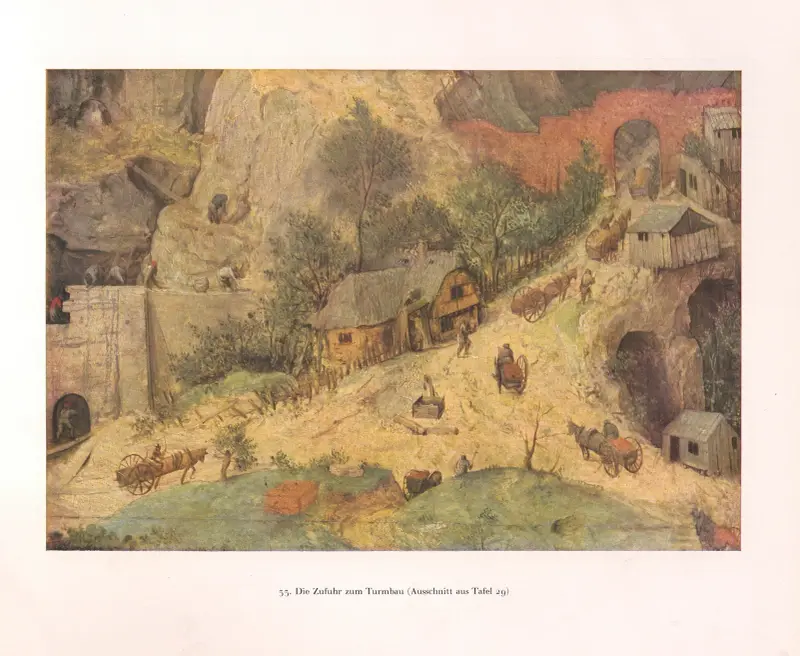 Transporter till tornbygget av Pieter Bruegel The Elder