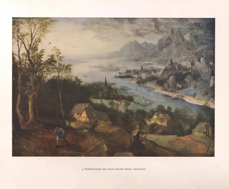 Krajina s řekou a rozsévačem, Pieter Bruegel The Elder