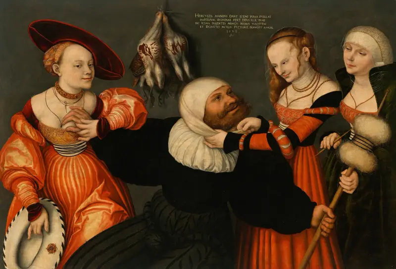 Herkules und Omphale, 1532 von Lucas Cranach the Elder