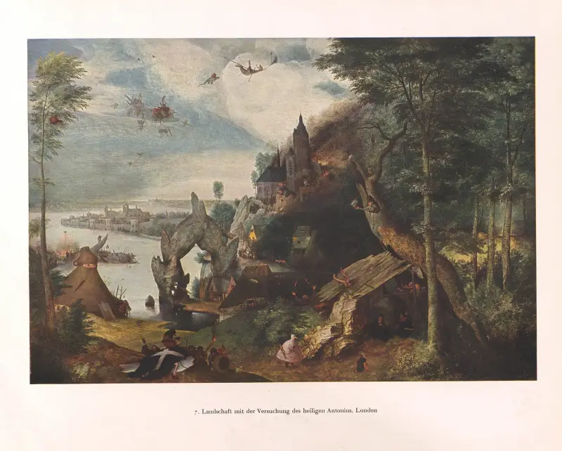 Krajina s pokušením svatého Antonína, Pieter Bruegel The Elder