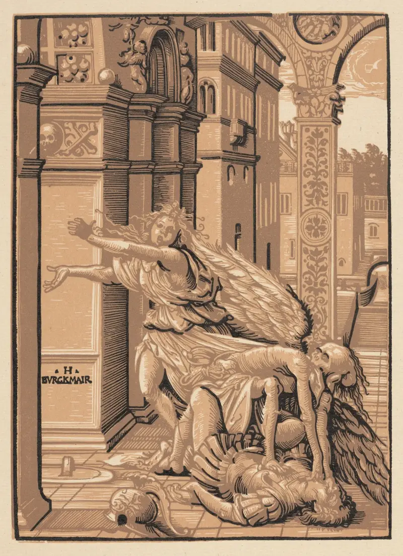 Lovers surprised by death. av Hans Burgkmair The Elder