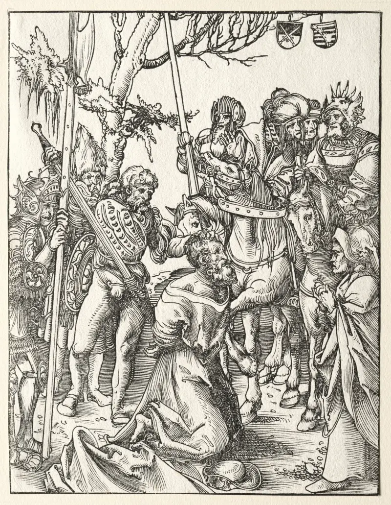 Jakob den äldres martyrium av Lucas Cranach the Elder